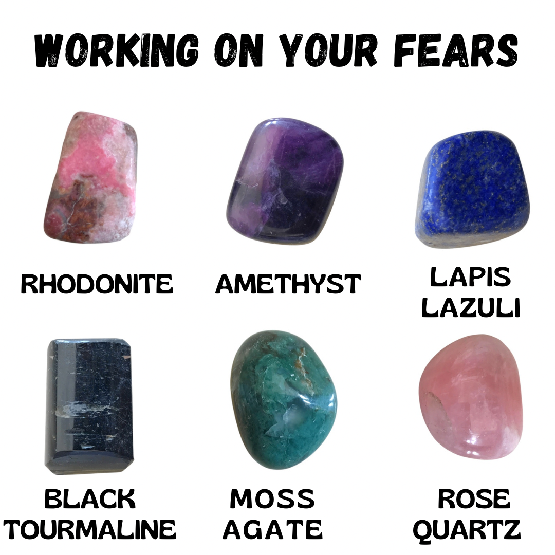 Crystal Mojo Bag For Working On Your Fears | Comfort | Assurance | Holding Space | Support |