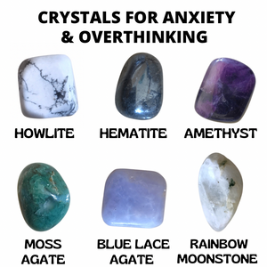 Crystal Mojo Bag for dealing with Anxiety And Overthinking | Awareness | Peace | Calm | Clarity | Self Expression |