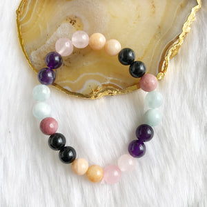 Crystal Bracelet for Aquarius | Balance | Compassion | Emotional Stability | Expression | Loneliness