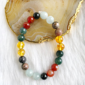 Crystal Bracelet for Leo | Emotional Stability | Focus | Grounding | Leadership | Mental Clarity | Motivation | Self Love | Self Doubt
