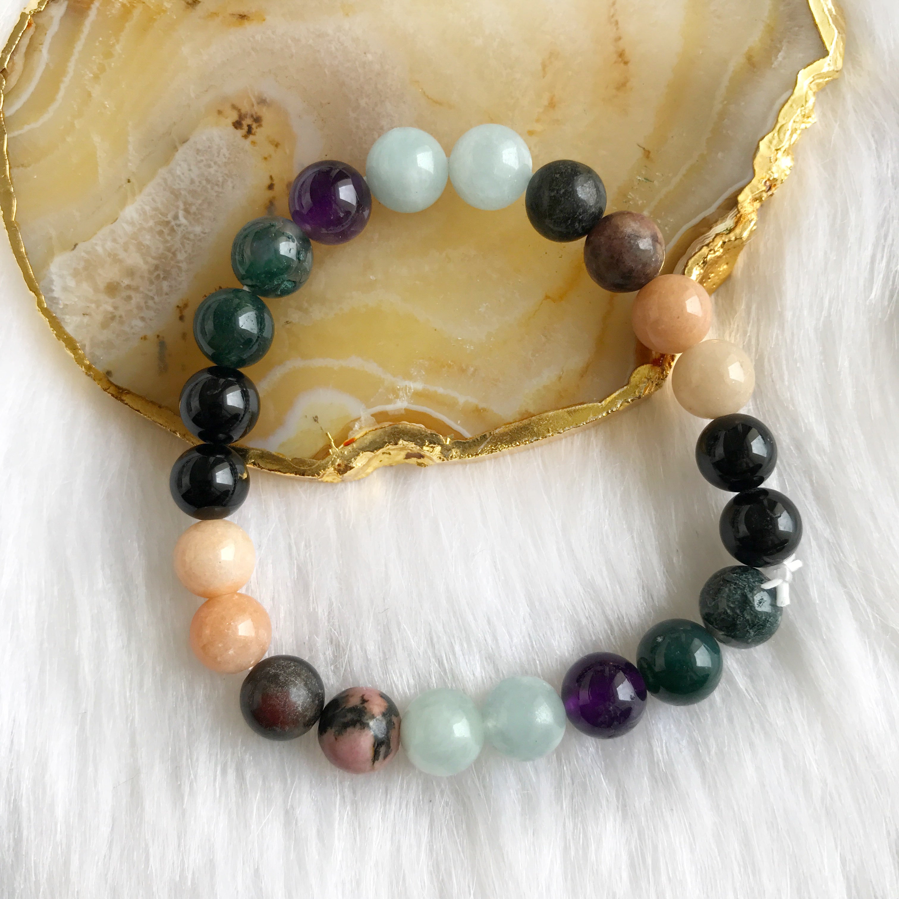 Crystal Bracelet for Capricorn | Anger | Calm | Clear Communication | Loneliness | Peace | Positivity | Self Acceptance